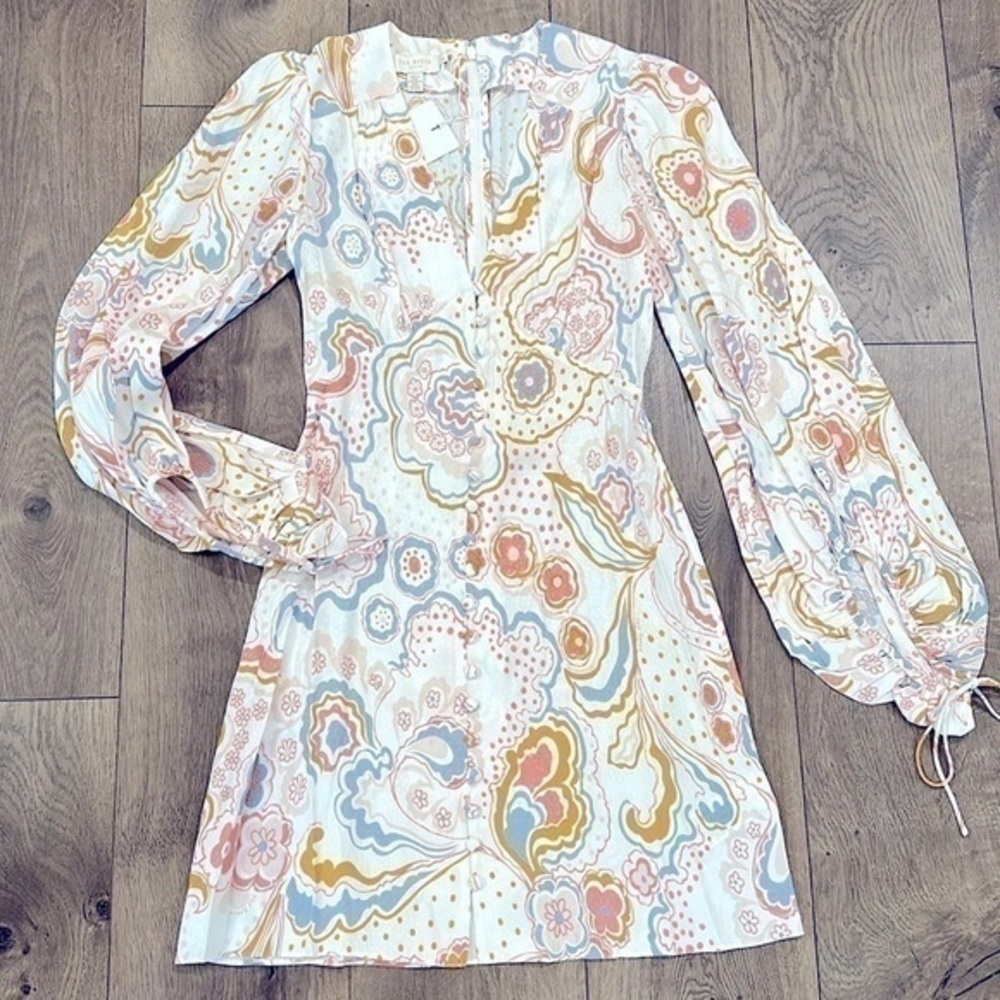 Ted Baker Thelia Exaggerated Sleeve Mini Dress - Picture 2 of 13